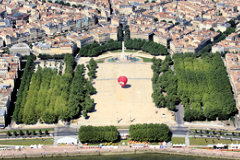 Bordeaux vue aérienne de la Place des Quinconces |  photo 33-bordeaux.com