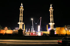 Bordeaux Foire aux plaisirs le nuit Place des Quinconces 