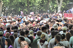 Bordeaux fan zone rugby match UBB place des Quinconces | Photo Bernard Tocheport