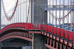 Bordeaux : perspective sur l'arrondi du pont d'Aquitaine