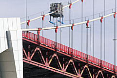 Entretien des cables du pont d'Aquitaine