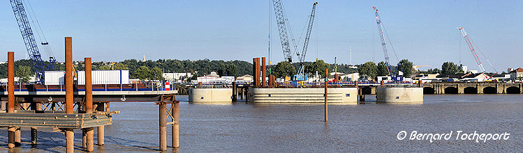 Photo chantier pont Bacalan Bastide aout 2010