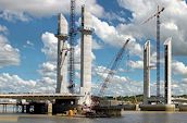 Construction du pont Bacalan Bastide