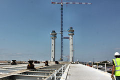 Chantier de construction du pont Bacalan Bastide