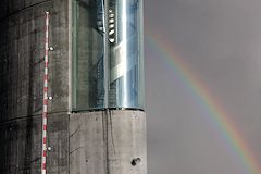 Arc en ciel et pilône du pont Jacques Chaban Delmas -  photo 33-bordeaux.com