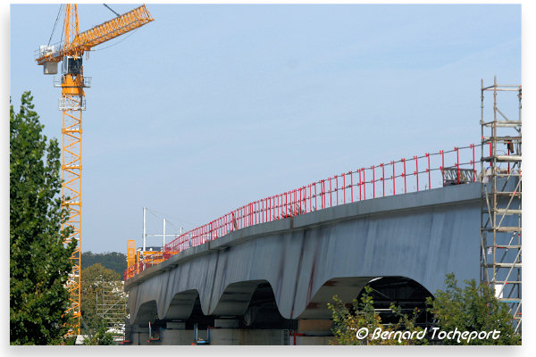 Bordeaux le pont Garonne en cours de construction | Photo Bernard Tocheport
