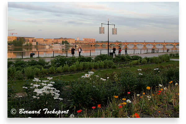 Bordeaux jardin des lumières et pont de pierre | Photo Bernard Tocheport