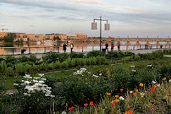 Bordeaux jardin des lumières et pont de pierre | Photo Bernard Tocheport