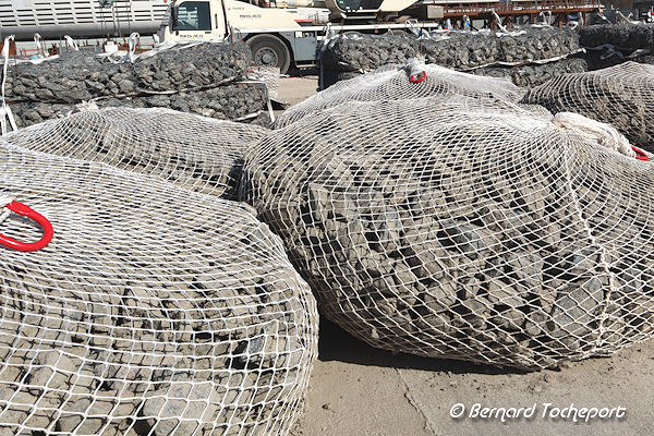 Bordeaux gabions pour la construction du pont Simone Veil | Photo Bernard Tocheport
