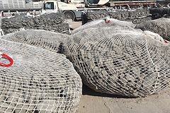 Bordeaux gabions pour la construction du pont Simone Veil | Photo Bernard Tocheport