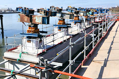 Bordeaux éléments de support lors de la construction du pont Simone Veil | Photo Bernard Tocheport