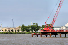 Bordeaux la Garonne et l'estacade du pont Simone Veil | Photo Bernard Tocheport