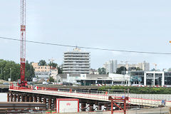 Bordeaux estacade pont Simone Veil vue depuis l'Arena de Floirac | Photo Bernard Tocheport