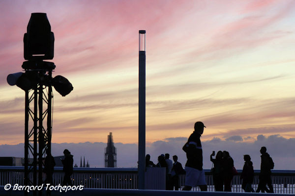 Ambiance coucher de soleil pour l'inauguration du pont Simone Veil | Photo Bernard Tocheport