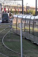 Bordeaux aiguillages tram avant le pont tournant | Photo Bernard Tocheport