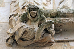 Détail sculpture de la porte Cailhau à Bordeaux | Photo Bernard Tocheport