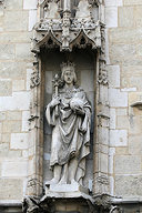 Représentation de Charles VIII en façade de la Porte Cailhau à Bordeaux | Photo Bernard Tocheport