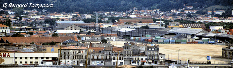 Photos archive du quai des Queyries de Bordeaux en 1990