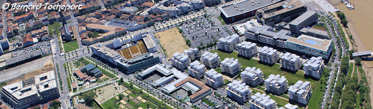 Vue aérienne Bordeaux rive droite quartier la Bastide