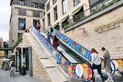 Bordeaux accès à l'étage de la promenade Sainte Catherine | Photo Bernard Tocheport