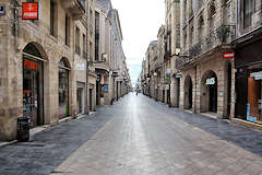 Bordeaux la rue Sainte Catherine version confinement | Photo Bernard Tocheport