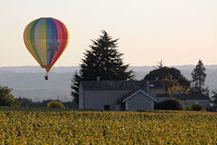 Saint Emilion montgolfière sur les vignes