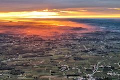 Saint Emilion : ciel rougeoyant du matin