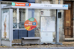 Bordeaux Arrêt Bus Express Cité Clairon ligne H2  | photo Bernard Tocheport