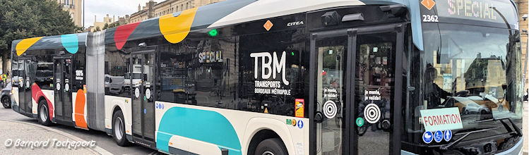 Nouveau bus VDL Citea réseau TBM | photo Bernard Tocheport