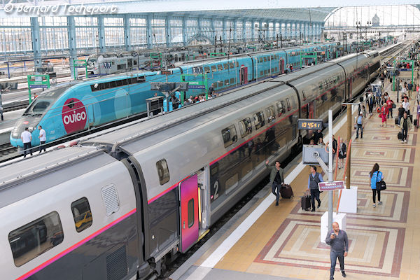 Gamme de TGV Duplex à la Gare Bordeaux Saint Jean | Photo Bernard Tocheport