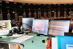 Ecrans gestion central sous station Gare Saint Jean Bordeaux | Photo Bernard Tocheport