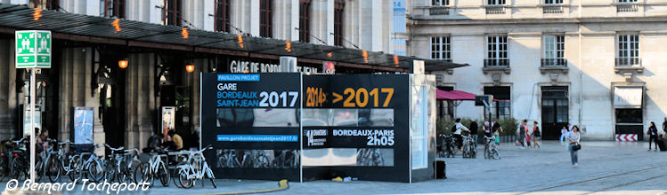 Annonce 4 ans de travaux parvis gare Saint Jean Bordeaux