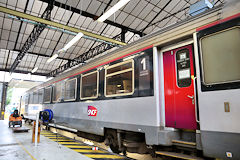 Bordeaux voiture Corail en maintenance au Technicentre SNCF | Photo Bernard Tocheport