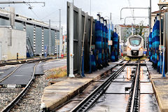 Bordeaux station de lavage pour TER | Photo Bernard Tocheport