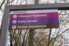 Tram de Bordeaux QUINCONCES lignes C, D et E | Photo Bernard Tocheport