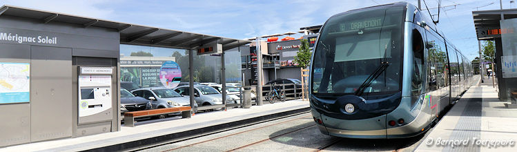 Bordeaux Tram A station Mérignac Soleil | Photo Bernard Tocheport
