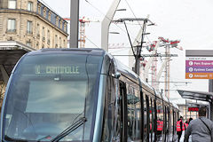 Bordeaux Gare Saint Jean tram ligne D destination Eysines Cantinolle | Photo Bernard Tocheport