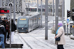 Bordeaux arrivée Gare Saint Jean du tram ligne F | Photo Bernard Tocheport