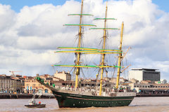 Le 3 mâts Allemand Alexander Von Humbolt 2 sur la Garonne à Bordeaux | Photo Bernard Tocheport