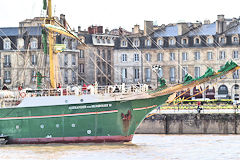 Proue du trois mâts Allemand Alexander Von Humbolt 2 à Bordeaux | Photo Bernard Tocheport