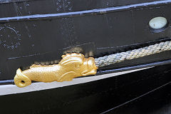 Détail de la coque du 3 mâts Belem à Bordeaux | Photo Bernard Tocheport