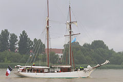 Navigation de la Belle Poule sur la Garonne à Bordeaux | Photo Bernard Tocheport