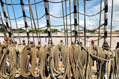 Cordages du 3 mats Brésilien CISNE BRANCO à Bordeaux -  photo 33-bordeaux.com