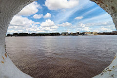 Garonne et rive droite de Bordeaux depuis le Cisne Branco 3 mâts Brésilien | Photo Bernard Tocheport