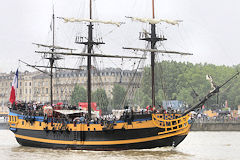 Etoile du Roy Frégate trois mâts carré naviguant sur la Garonne  à Bordeaux | Photo Bernard Tocheport