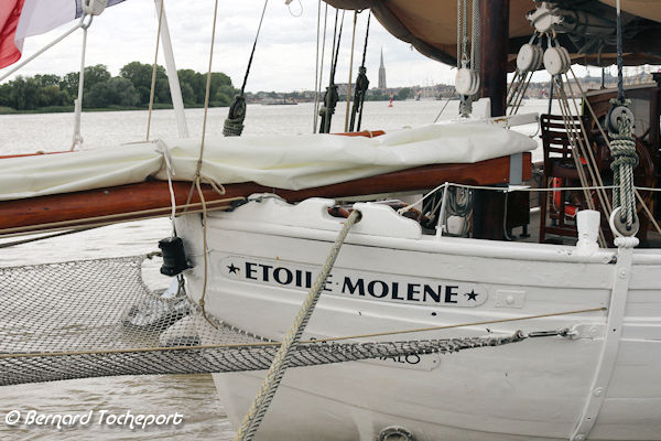 Détail de l'Etoile Molène Dundee thonier mixte lors de la Fête du vin à Bordeaux | Photo Bernard Tocheport