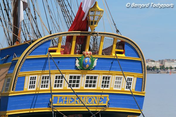Poupe de la frégate Hermione à Bordeaux | Photo Bernard Tocheport