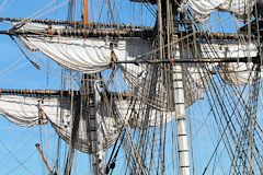 Voiles de la frégate Hermione à Bordeaux  -  photo 33-bordeaux.com