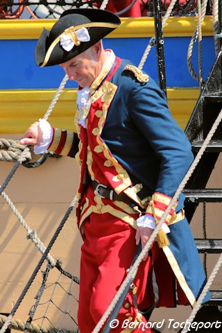 Commandant Yann Cariou de la frégate Hermione à Bordeaux | Photo Bernard Tocheport