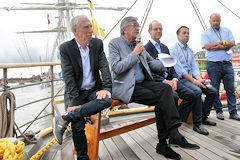 Présentation du bilan Bordeaux Fête du Vin 2018 à bord du Kaskelot | Photo Bernard Tocheport